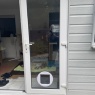 TRADEFRAME.COM LTD - Clear Round Cat Flap In Glass Unit to French Door