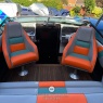 Upholstery Services Sebastian - Boat seats upholstered in colourful vinyl