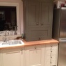 Crescent Carpentry & Building Ltd - Painted oak kitchen in progress dec 2013