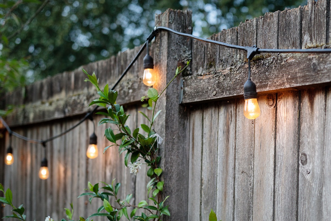 Fence with lights