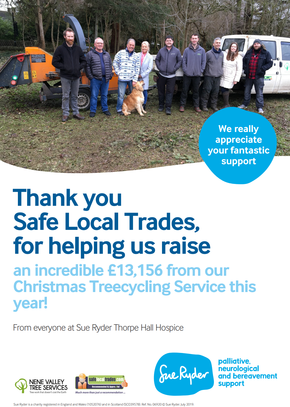 Sue Ryder Christmas Tree Recycling
